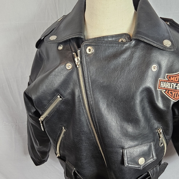 Harley-Davidson faux leather kids coat size 7 - Picture 7 of 16